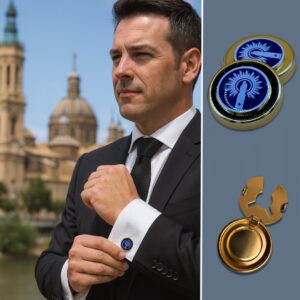 Cubrebotones silueta Virgen