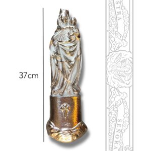 Virgen Fundición plana, baño plata